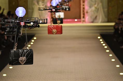 dolce gabbana drones fashion show|Drones model purses at Dolce & Gabbana fashion show .